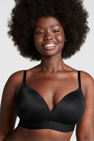 Buy Victoria's Secret PINK Black Smooth Non Wired Push Up Smooth T-Shirt  Bra from Next Luxembourg