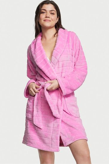Buy Victoria s Secret Lilac Chiffon Pink Cosy Short Dressing Gown