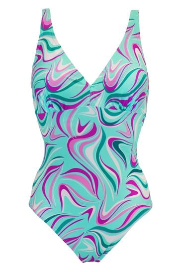 Buy Pour Moi Blue Carnival Control Swimsuit from Next Poland