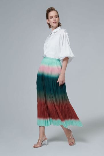 Orange tie dye skirt sale