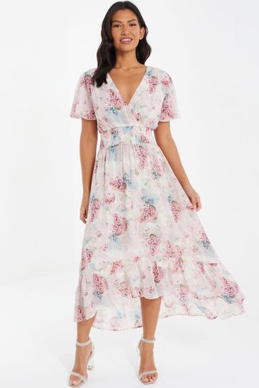 Dusky pink chiffon dress online