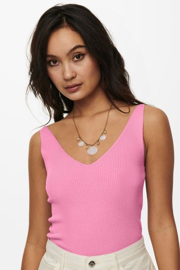 JDY Pink Knitted Vest Top