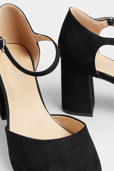 Buy Yours Curve Black Extra Wide Fit Platform Court Shoe from Next