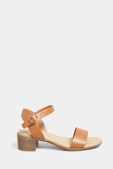 Yours Curve Neutral Extra-Wide Fit Block Heel Casual Sandal