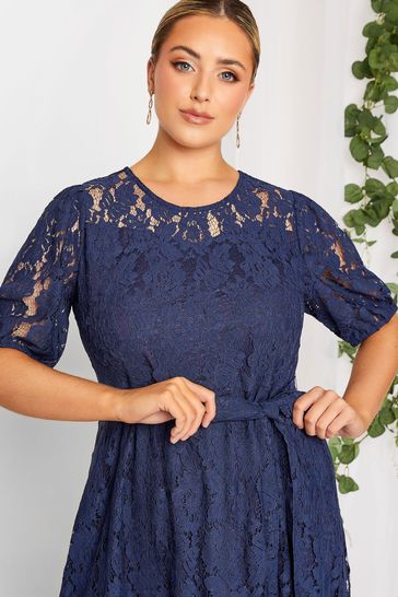 Blue lace shop skater dress