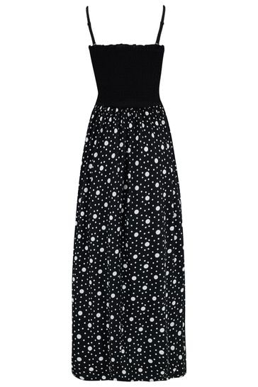 Black and shop white maxi dress