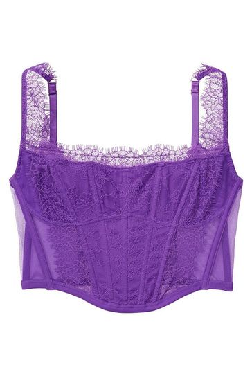 Victoria's Secret Violetta Purple Lace Corset Corset Top