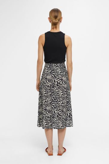 Black zebra new arrivals print skirt