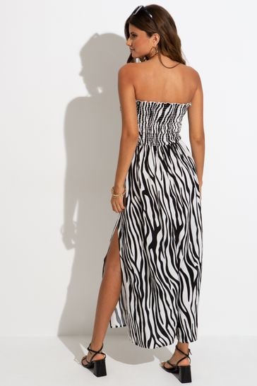 Black split deals maxi dress