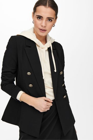 Black military blazer best sale womens