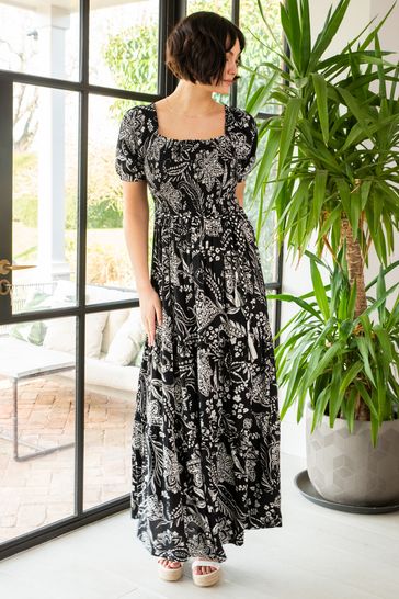 Half sleeve online maxi dress uk