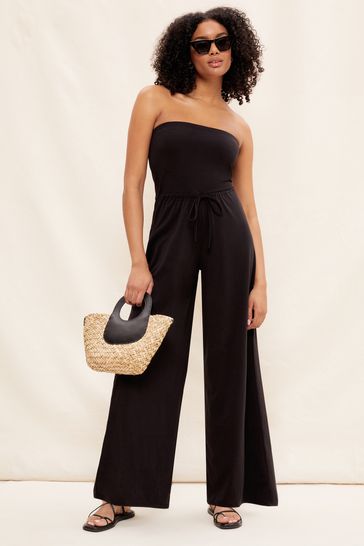 Bandeau sales belted jumpsuit
