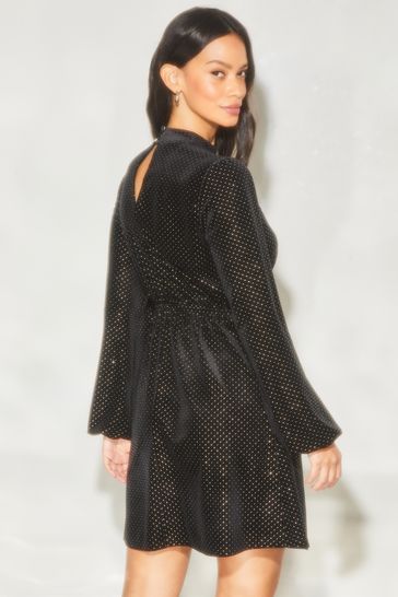 Next black new arrivals hot fix dress