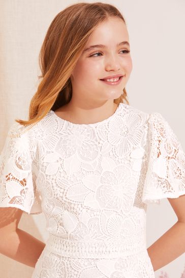 Lipsy girl lace occasion dress best sale