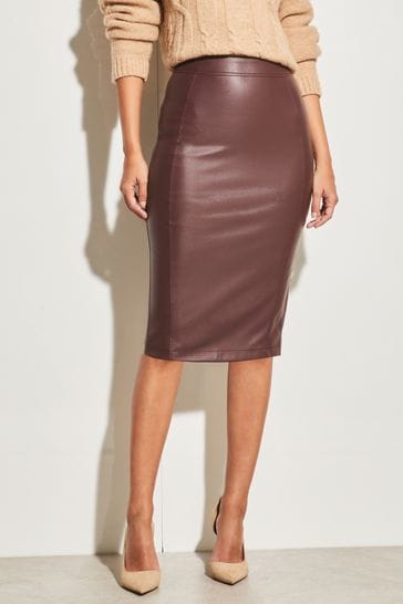 Leather Pencil Skirt -  Canada
