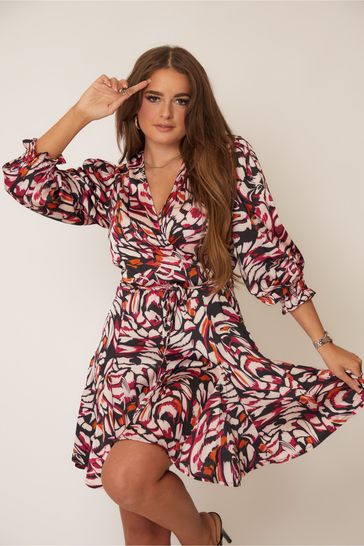 Butterfly shop wrap dress