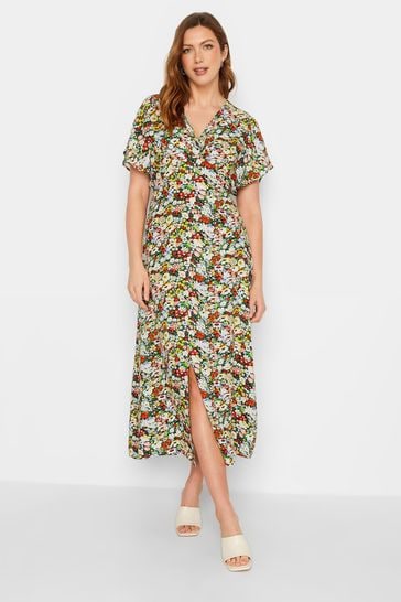 Long Tall Sally Yellow Floral Split Front Maxi Dress