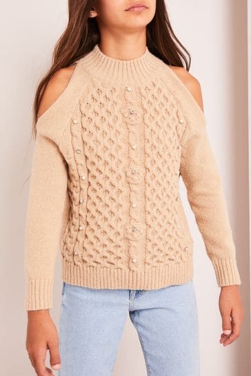 Lipsy chenille off shoulder jumper hotsell