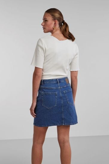 Blue outlet jean skirt