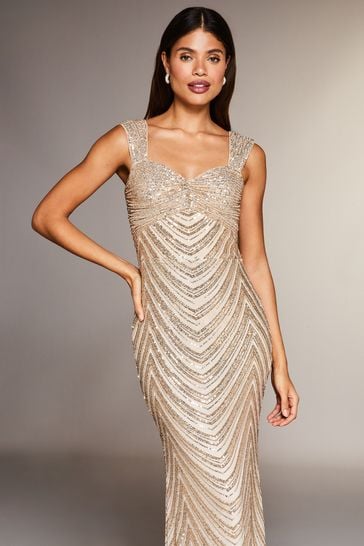 Lipsy rose sale gold dress