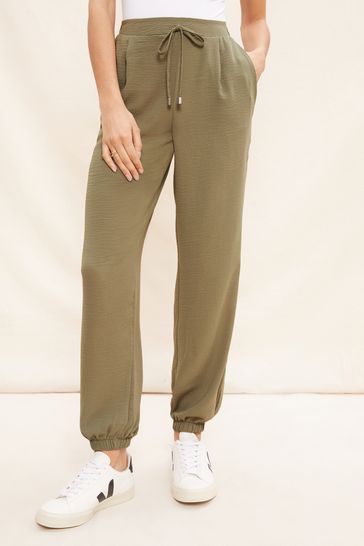 Woven cuffed joggers on sale