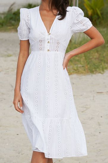 Lipsy white broderie dress hotsell