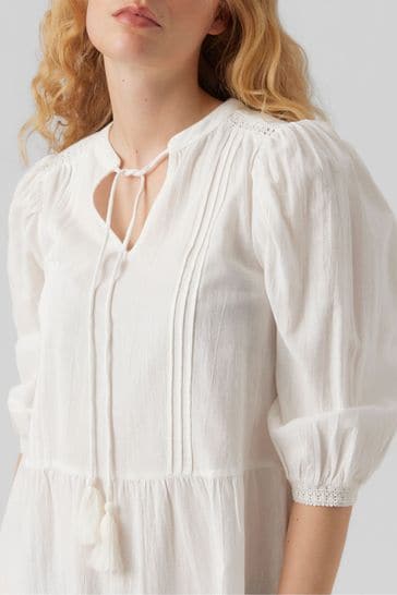 Vero moda linen smock dress clearance