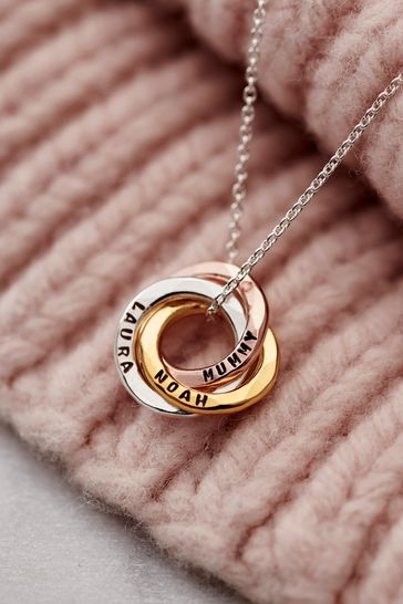 Rose gold deals russian ring necklace