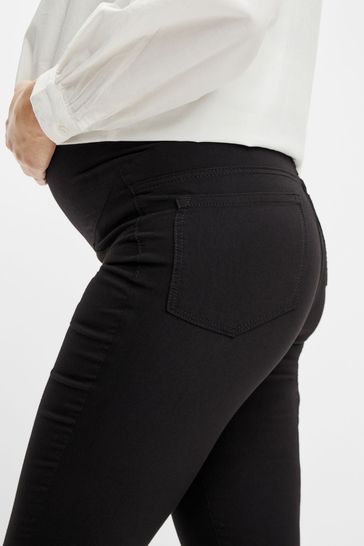 Buy Mamalicious Black Denim Slim Fit High Waist Over the Bump