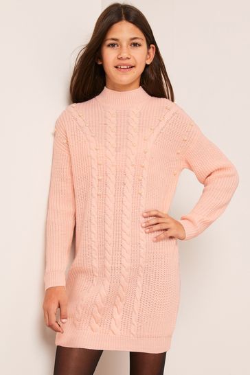 Buy Lipsy Pink Pearl Knitted Jumper Dress from Next Germany