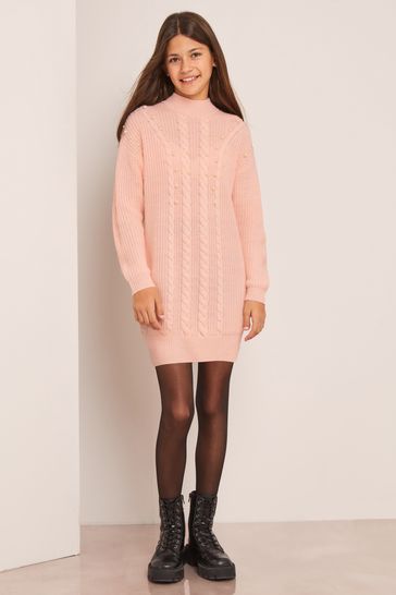 Buy Lipsy Pink Pearl Knitted Jumper Dress from Next Germany