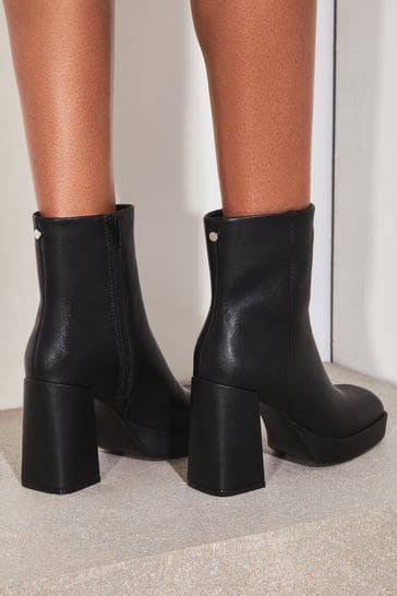 Block heel platform booties sale
