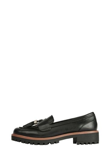 Lipsy Black Regular Fit Tassel Chunky Slip On Loafer