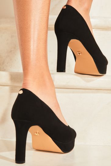 Black platform on sale court heels