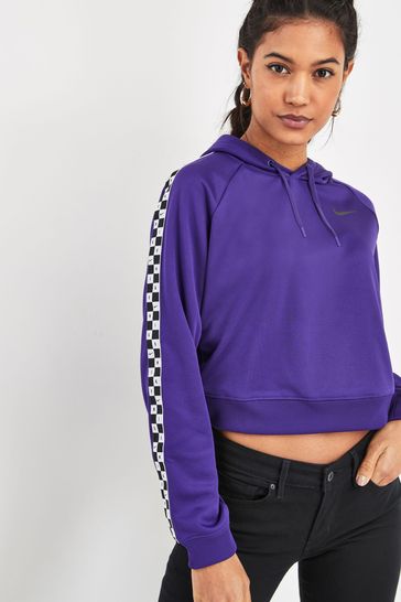 Yours Curve Purple Embellished Soft Touch Hoodie