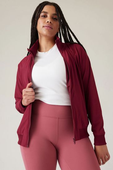 Athleta red jacket top