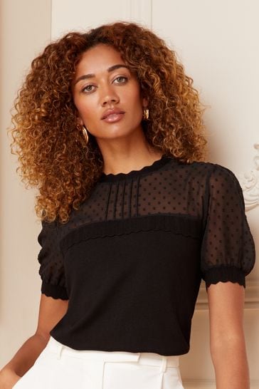 Black short on sale sleeve jumper