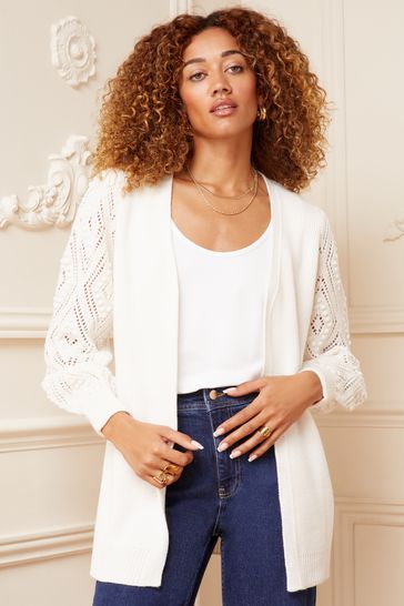 Pointelle cardigan next outlet
