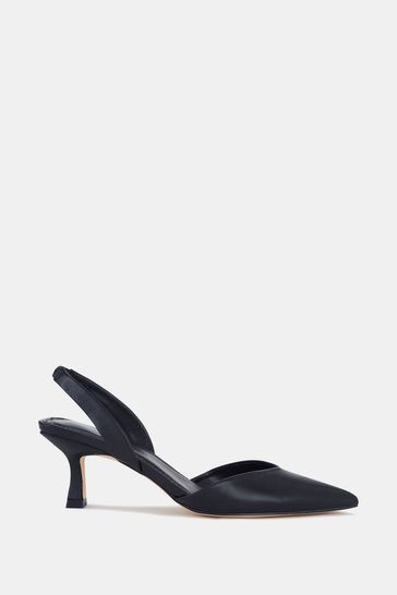 Black pointed low heels outlet