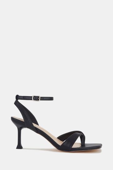 Buy Novo Black Agatha Toe Post Mid Heel Sandals from Next Luxembourg