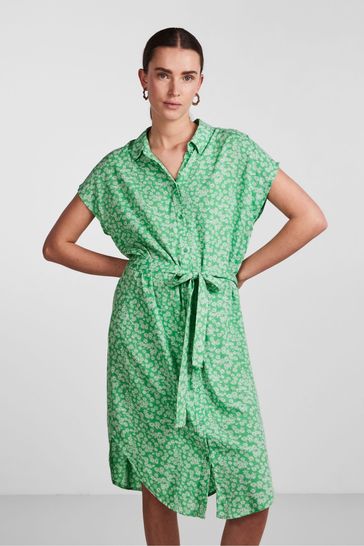 Buy PIECES Printed Midi Shirt Dress from Next Ireland