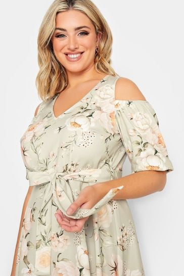 Cold shoulder online skater dress uk