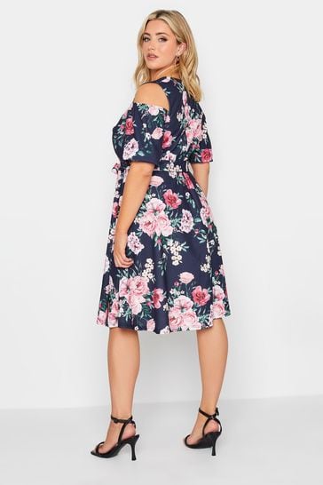 Cold shoulder skater sale dress