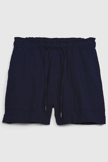 Buy Gap Navy Blue Crinkle Gauze Shorts from Next Luxembourg