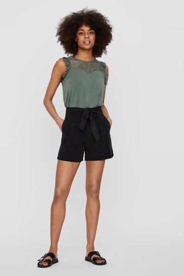 Front tie shorts clearance