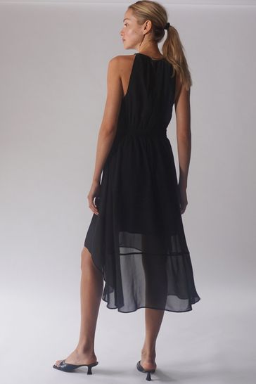 Buy Religion Black High Low Halter Neck Sleeveless Merdian Dress