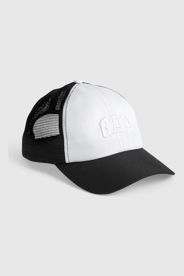 Gap Black/White Adults Arch Logo Trucker Hat