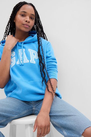 Arch logo shop fleece hoodie