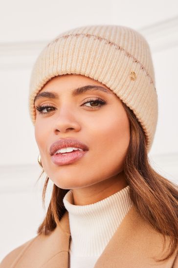 Cream beanie hat shop