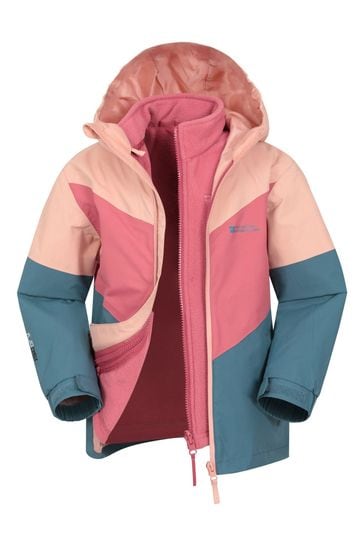 Mountain Warehouse Pink Lightning 3 in 1 Waterproof Jacket - Kids